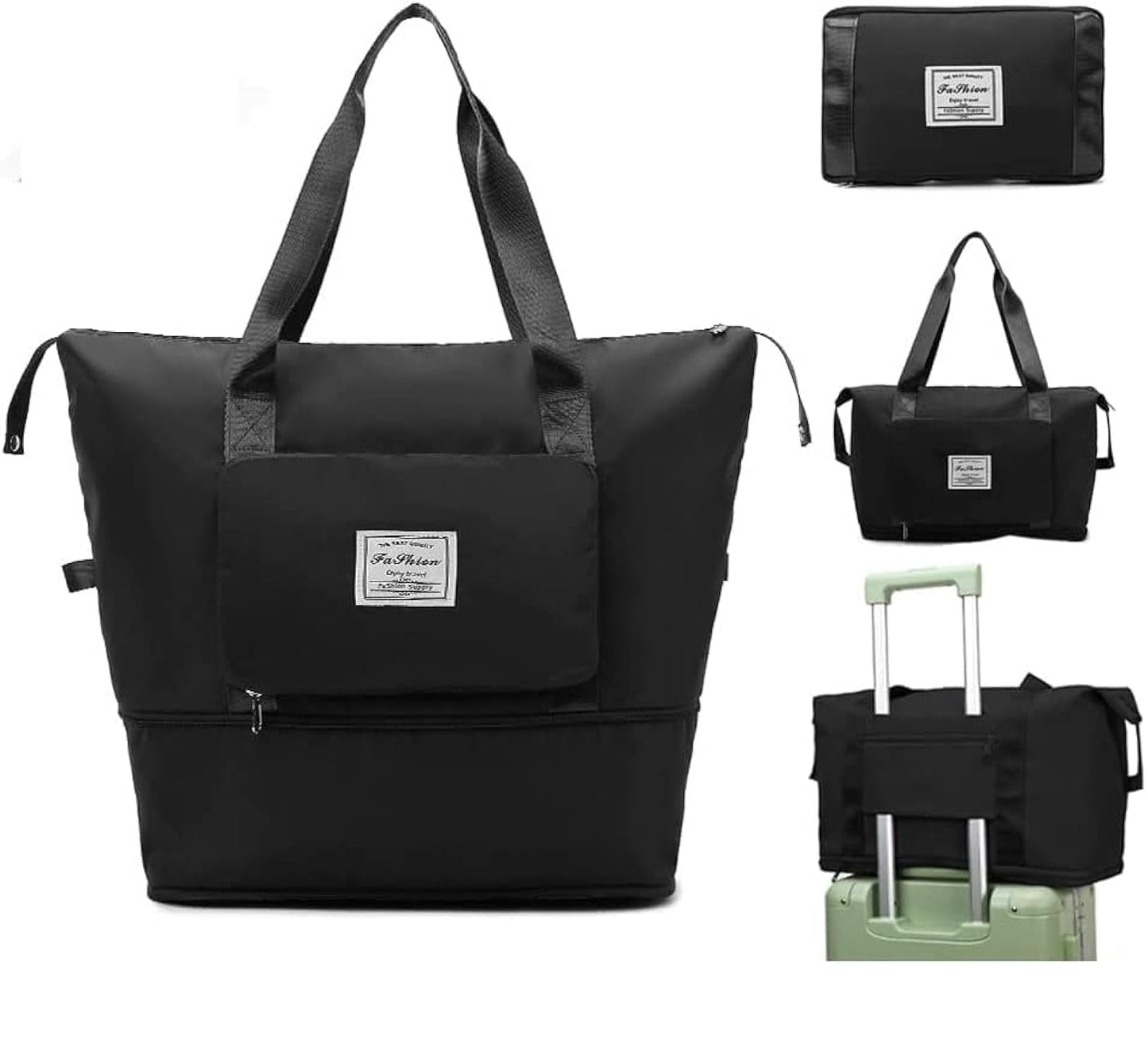 Foldable Travel Duffel Bag with Pocket