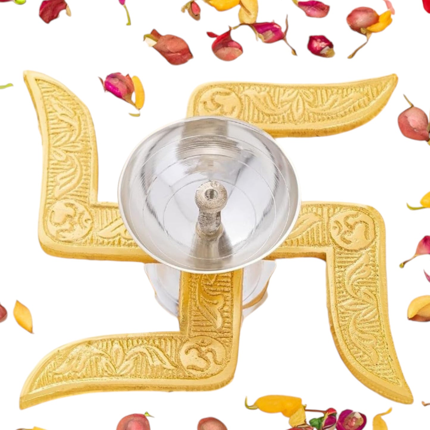 Brass Swastik Diya for Pooja