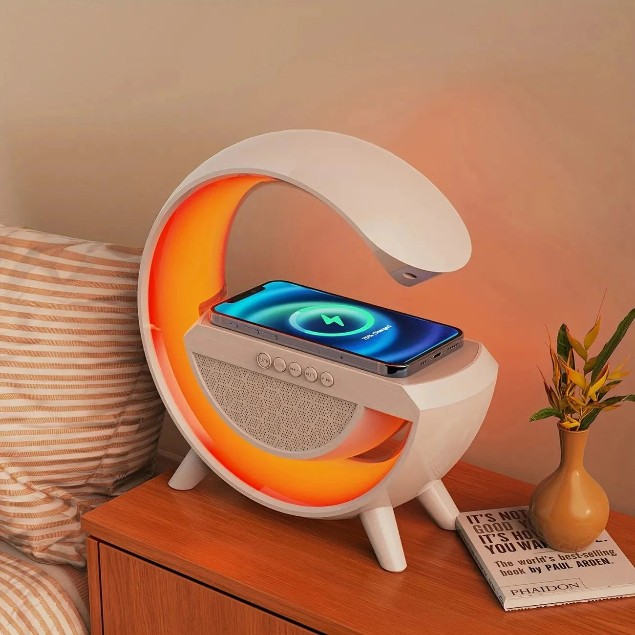 G-Shape LED Wireless Charging Speaker